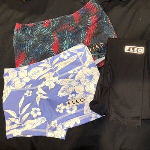 Fleo Athletic Shorts Set - Multicolor, Blue, Black